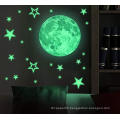 Custom Decorative Glow Moon Flat or 3D Glow in The Dark Stars Wall Sticker